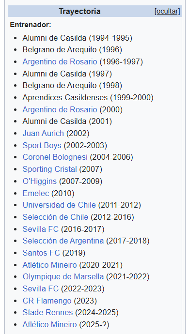 Wikipedia pide que los usuarios donen plata todos los meses porque tienen que actualizar la sección "Trayectoria" de Sampaoli cada vez que lo despide un club