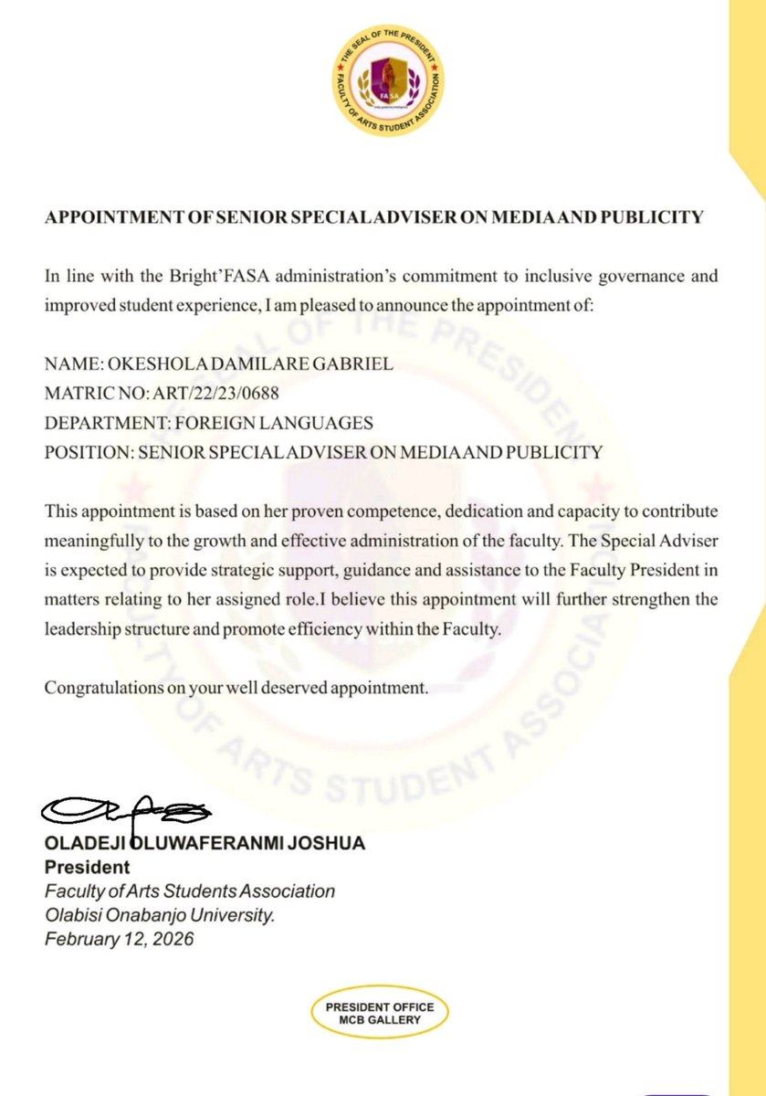 FACULTY OF ARTS STUDENT'S ASSOCIATION tweet media