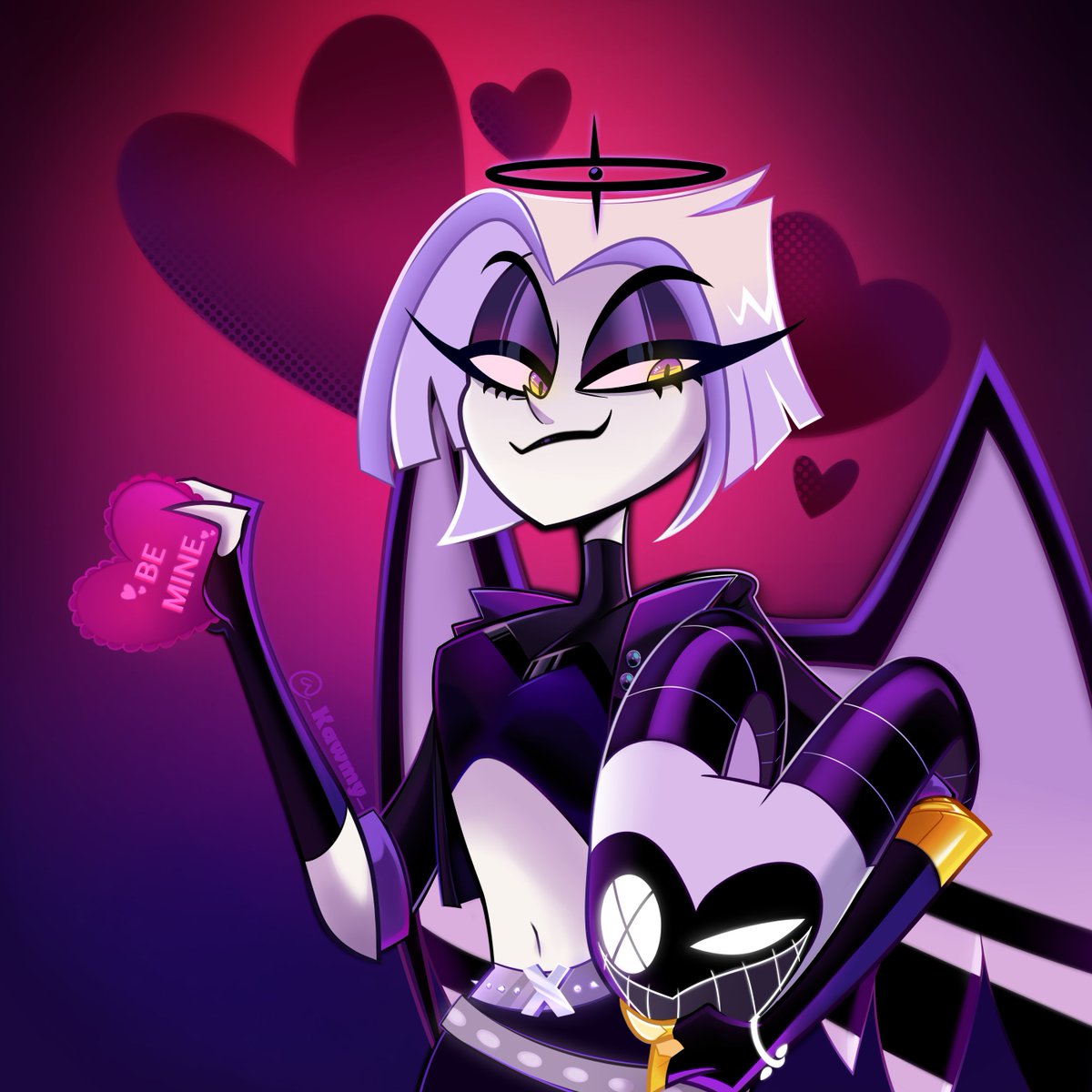 Lute valentine's day art just in case I starve tomorrow #HazbinHotel #HazbinHotelFanart #HazbinHotelLute