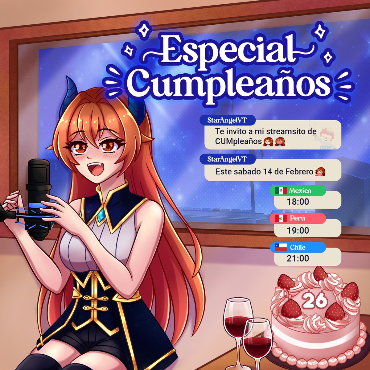🎂✨STREAM ESPECIAL DE CUMPLEAÑOS ✨🎂
Holooolo!!
Como suele ser tradición en mi canal, hacemos algo especial por San Valentín y cumpleaños 💙🎉

Hay ciertas cositas preparadas ya lo verán :3

 twitch.tv/starangelvt