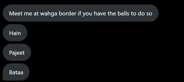 Got this DM from a pakistani btw