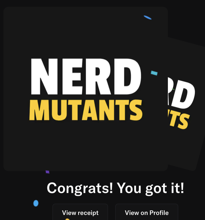 NFT szn / support friends szn 💪 

I minted some <a href="/Nerd_Mutants/">Nerd Mutants</a> just to support <a href="/YourReinb/">Reinb</a> ( because he was so kind to give me WL ) and ofc the artist <a href="/halfbloodn3rd/">HalfbloodNerd</a> 

The art is really cool and I love this kind of art ngl. 

Now the question is, WEN REVEAL SERS 😂