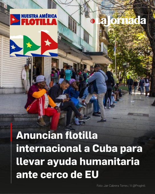 Mientras algunos malos cubanos apoyan los intentos de asfixiar a su propio pueblo, ciudadanos de varios países del mundo unen esfuerzos para romper el bloqueo que nos imponen, extendiendo una mano solidaria. #Cuba #CDRCuba #UnidosXCuba #CubaVencerá