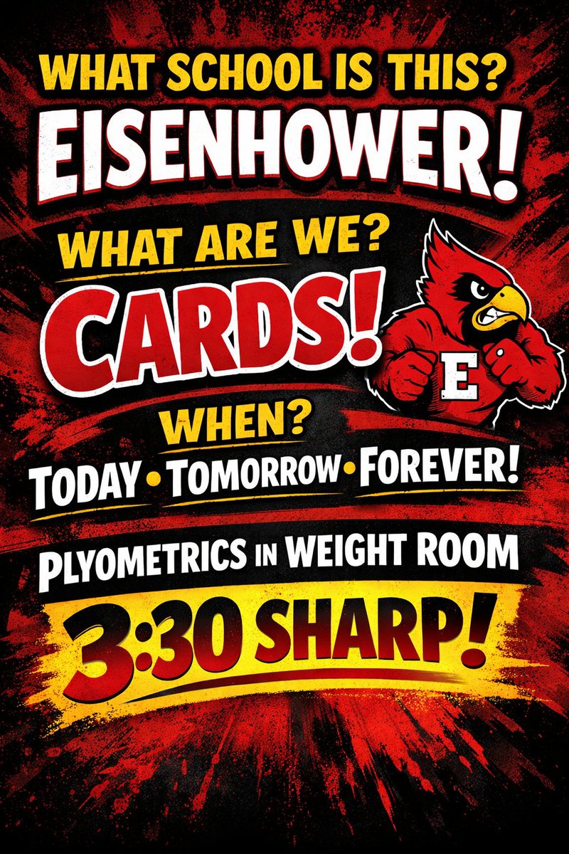 Eisenhower Cardinal Football tweet media