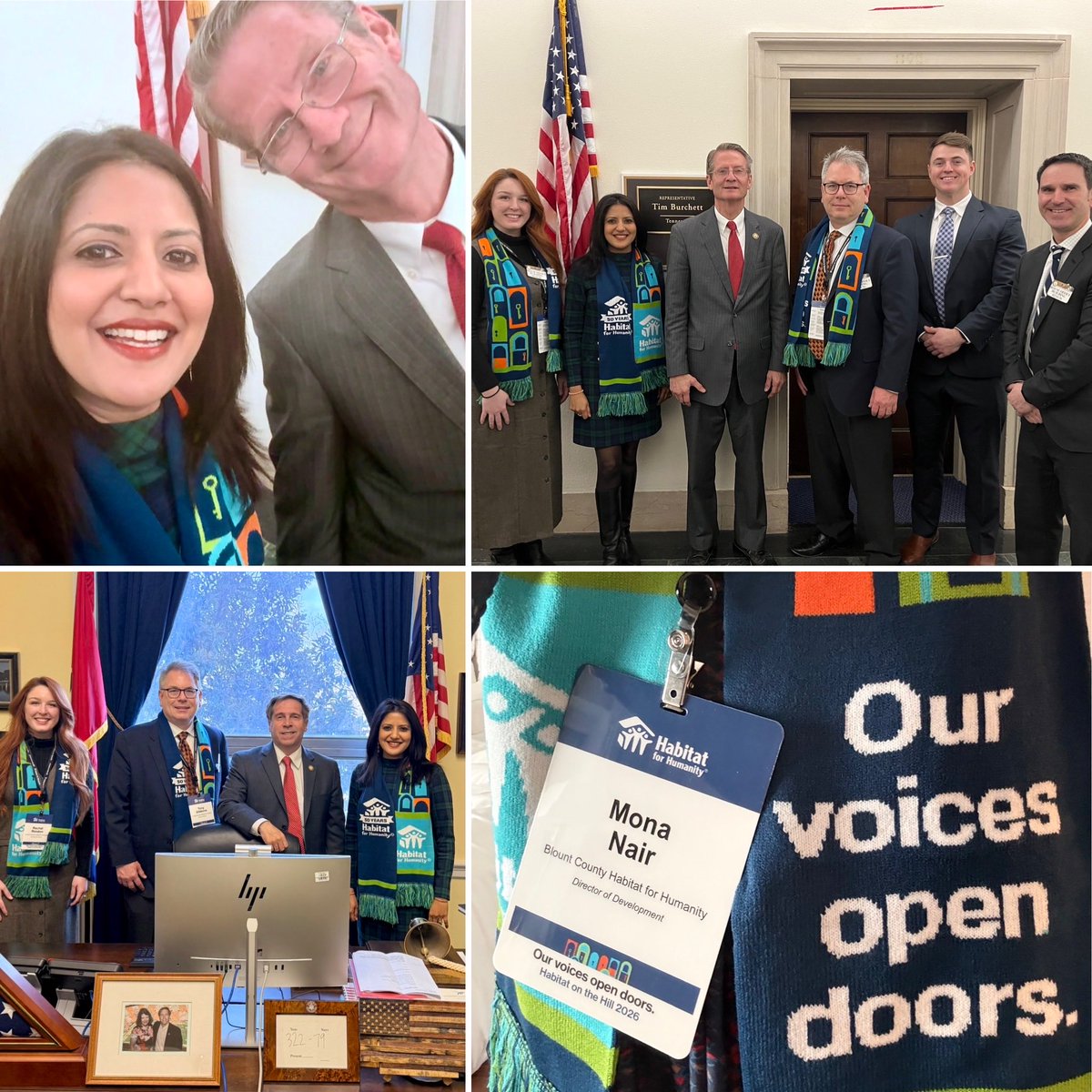 monanair's tweet photo. Full circle moment meeting with Congressman Tim Burchett in DC! It was wild to be in his congressional office after having interviewed him so many times as Knox County Mayor. Huge thanks to him &amp; Rep. Chuck Fleischmann for meeting with our East TN #HabitatontheHill team. https://t.co/tPfEo0XDwB