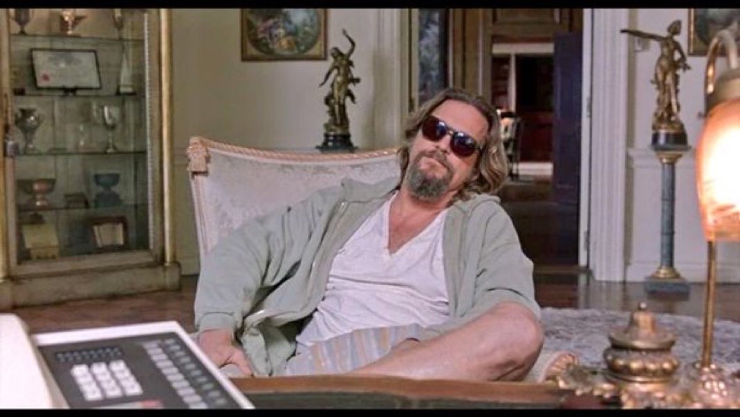[LEBOWSKI] I’ll blame none for the loss of my legs. Some man of Orient birth robbed them from me as spoils of war;