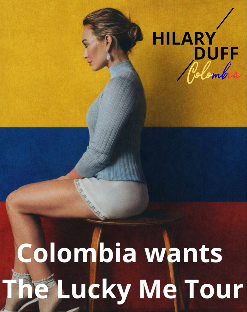 HilaryDColombia's tweet photo. QUEREMOS A HILARY EN COLOMBIA!!!

Hagamosle saber a las promotoras del país que queremos a nuestra reina en su próxima gira mundial, aún tenemos tiempo para más fechas el otro año!!!

@paramopresenta_ @OcesaColombia @musictrendscol 
#ColombiaWantsTheLuckyMeTour https://t.co/A3dOnAXwnv