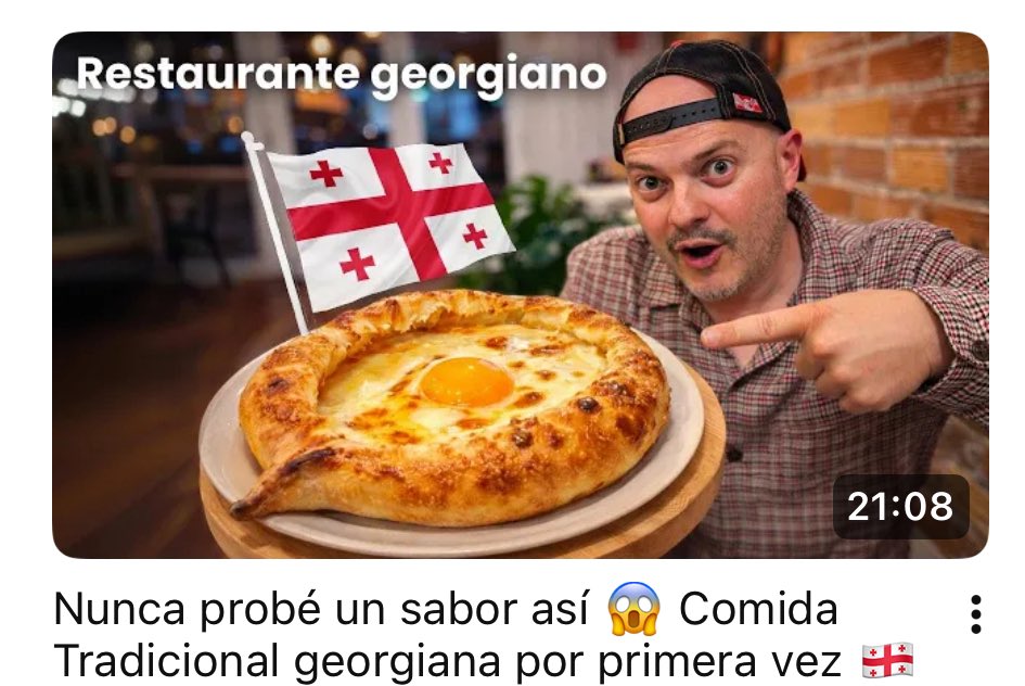 En el nuevo vídeo de YouTube pruebo por primera vez la comida tradicional de Georgia 👇🏻👇🏻

youtu.be/0io0c2P4k0M?si…