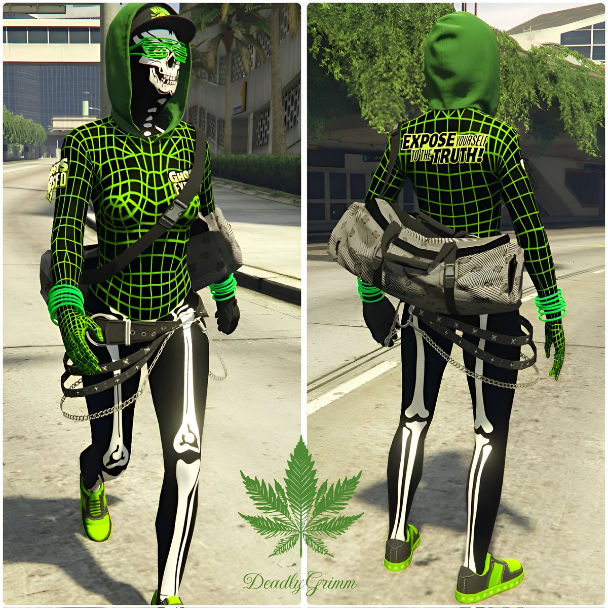 White n Green &amp; Black n Green fits 🤍 💚 

#beff
#gta5
#ps5