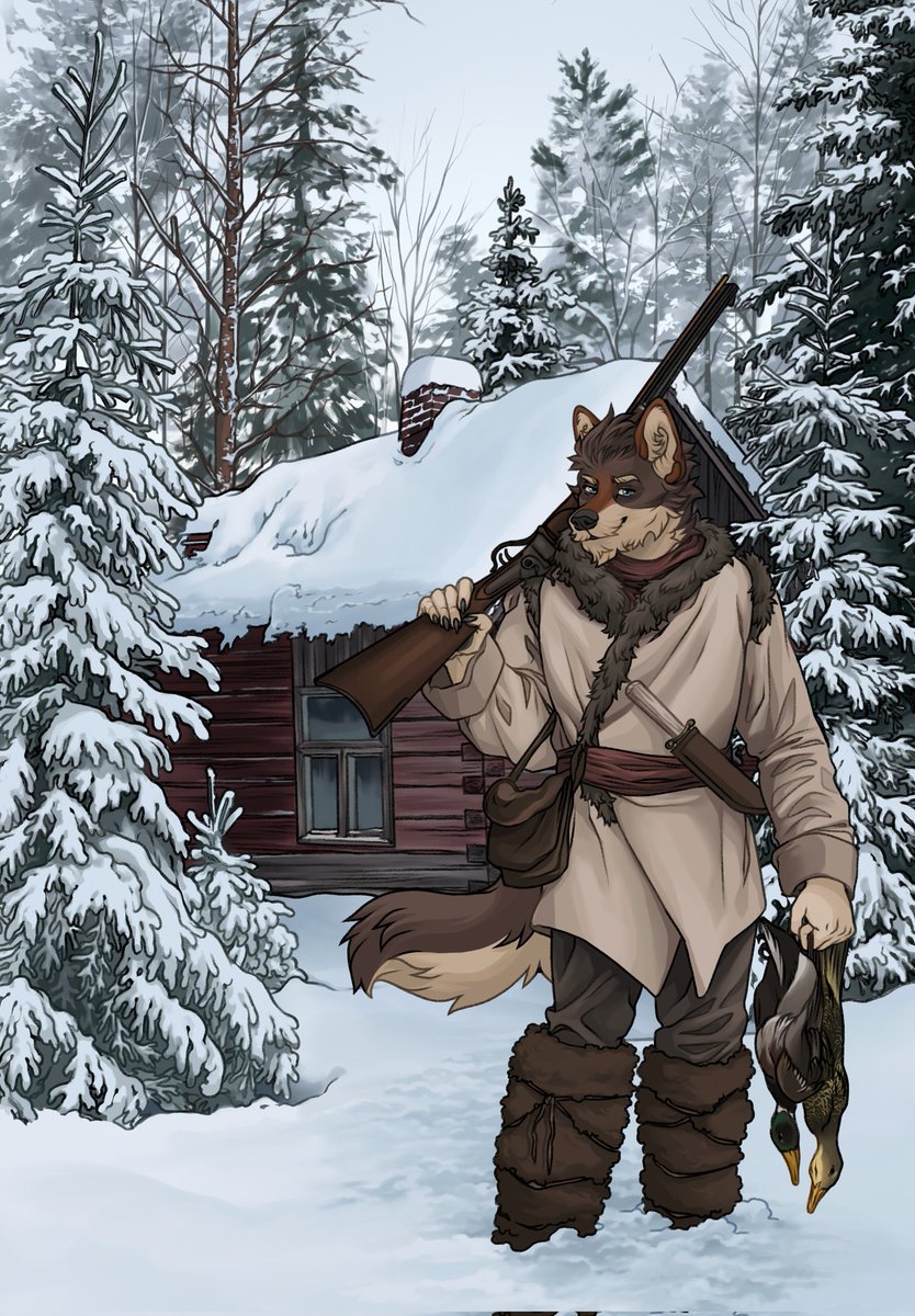 Mountain wolp, winter is not over yet.

Done by the great <a href="/mira_bobcat/">🌾🌻 mira 🌻🌾</a>