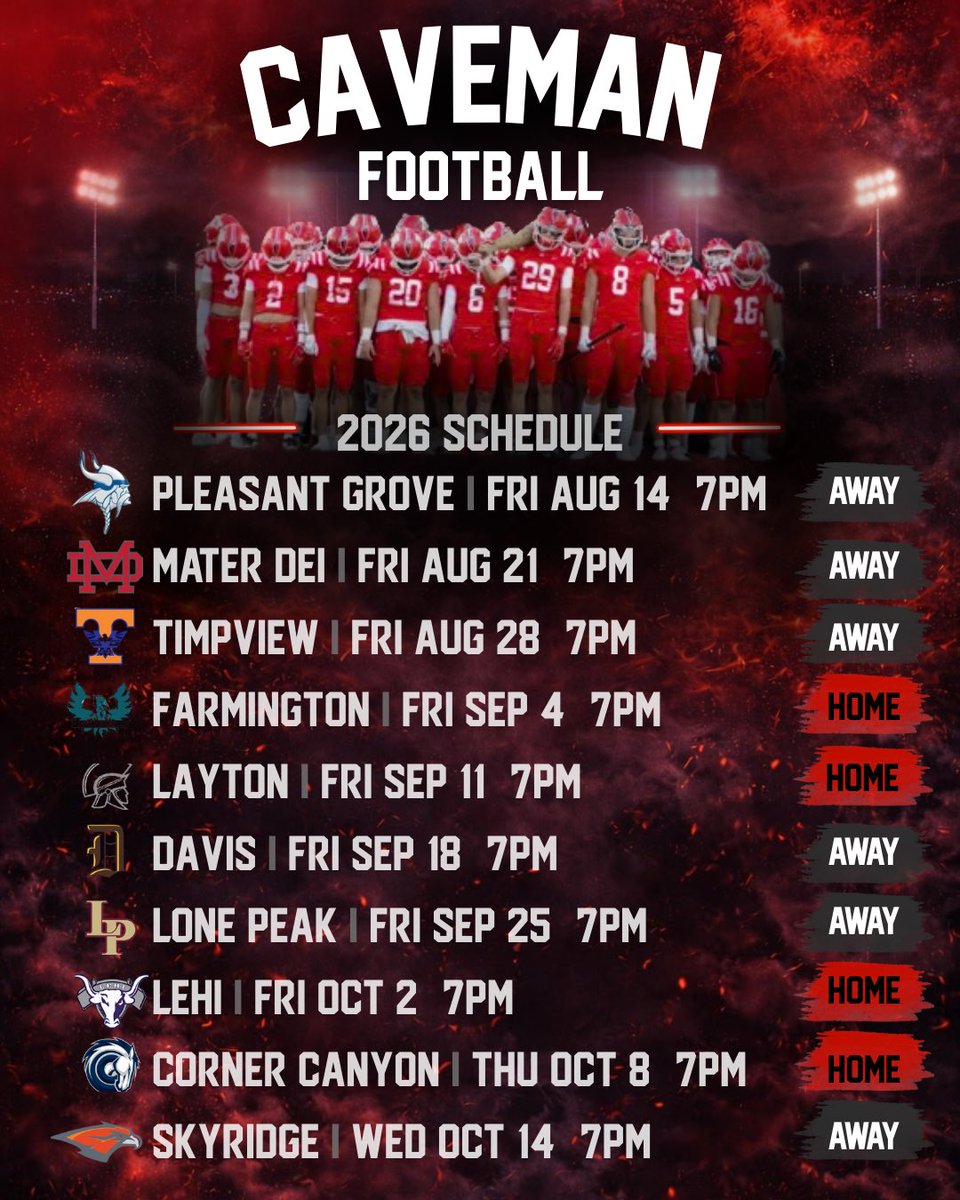 American Fork High School Caveman Football tweet media