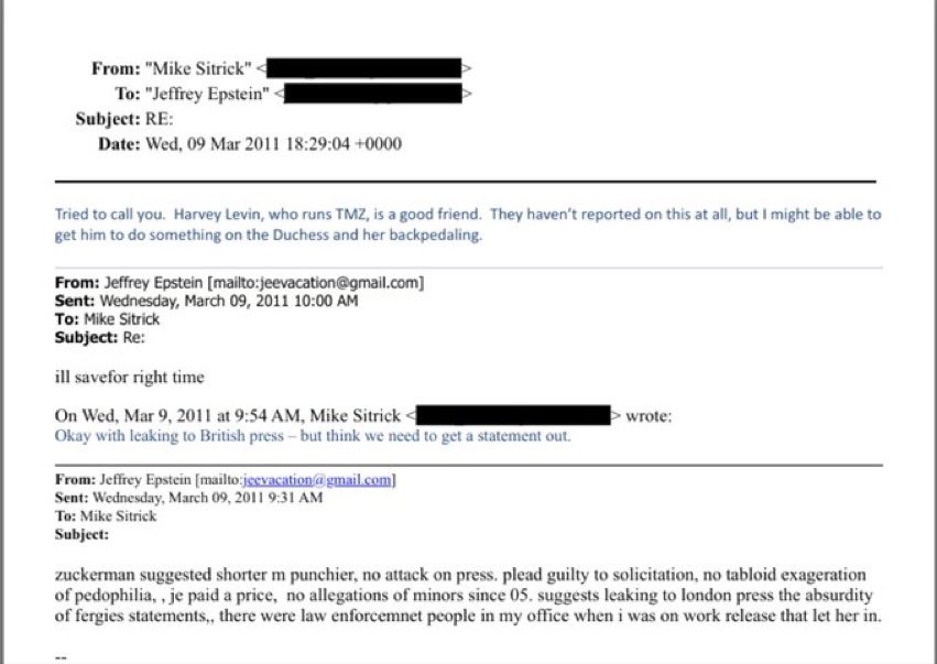 redpillb0t's tweet image. TMZ founder Harvey Levin is named in the Epstein files.

Described as a "good friend" who could help run a global PR effort to defend convicted pedophile Jeffrey Epstein and smear his victims/accusers.

TMZ has remained suspiciously quiet regarding the file dump, hmm...