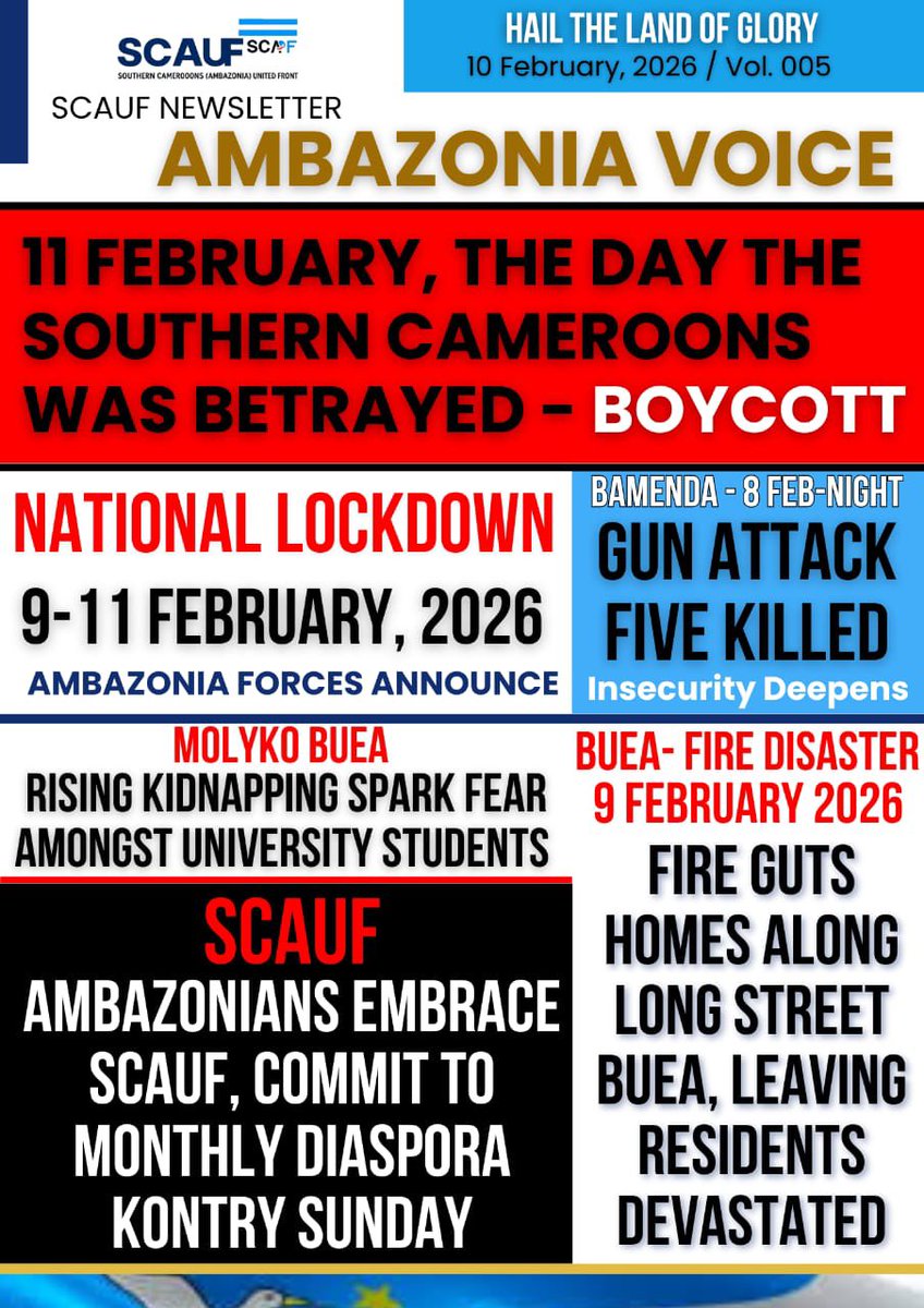 Southern Cameroons Ambazonia United Front-SCAUF tweet media