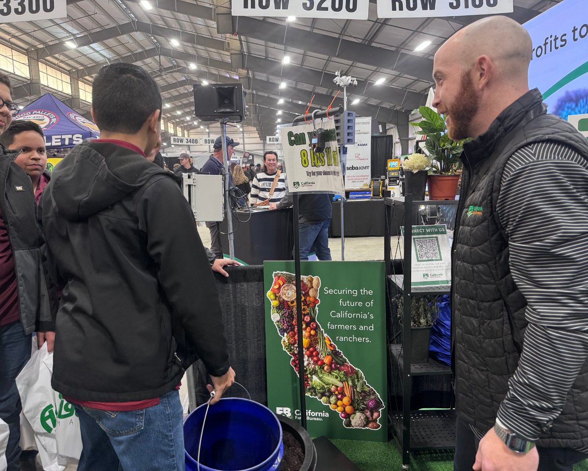CAFarmBureau's tweet photo. We’re at the @WorldAgExpo! 🌎🚜

If you’re in Tulare this week, stop by our booth and say hello to the teams from Farm Bureau, FELS, @LearnAboutAg and CalAgXchange! From advocacy and education to workforce solutions and innovation, we’re all in one place, connecting with growers and ag professionals from across California and beyond.

And don’t miss our fun challenge with @USANorth811  — Call Before You Dig 👀
👉 Can you measure 8 lbs. 11 oz. of dirt? Grab a shovel, take your best shot, and win some prizes!

📍 Find us in Building C, Booths 3202 & 3203
Hope to see you at the Expo!

#WorldAgExpo #CaliforniaAg #FarmBureau #AgEducation #AgInnovation #AgWorkforce #Call811 #DigSafe #AgLife
