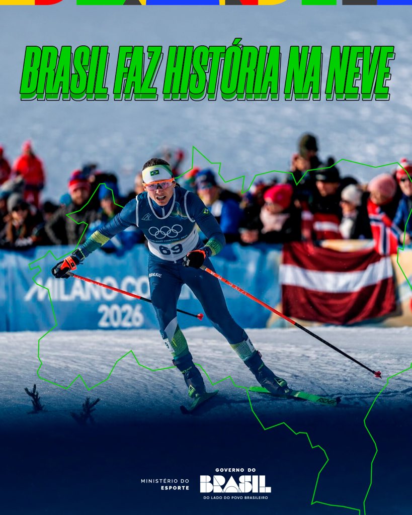 EsporteGovBR's tweet photo. Tem Brasil em Milão-Cortina! 📍🇧🇷❄️

Manex Silva, Eduarda Ribera, beneficiários do #BolsaAtleta, e Bruna Moura estrearam nos Jogos Olímpicos de Inverno, e o Brasil registrou o melhor resultado da história no esqui cross-country! ⛷️ https://t.co/qmOO3ToDTp