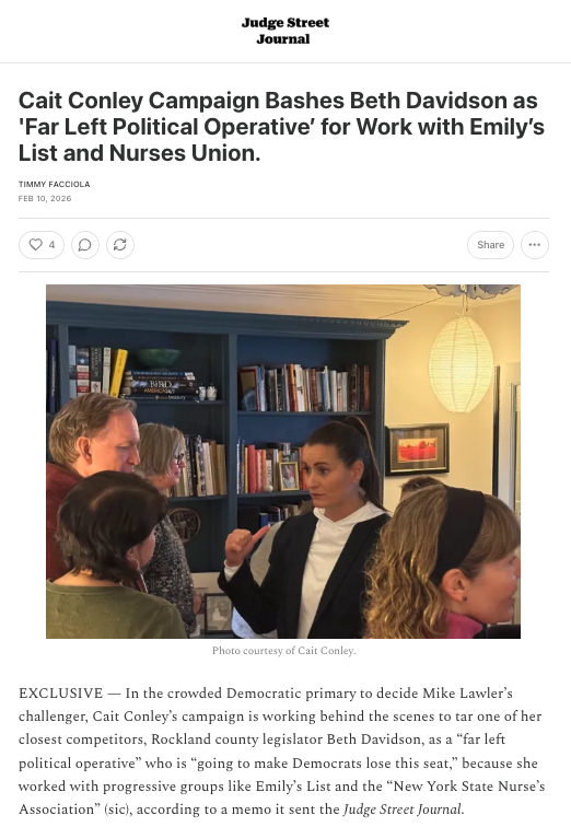 TimmyFacciola_'s tweet photo. The @DCCC-favorite in NY-17 @CaitforNewYork is tarring Beth Davidson for working with @emilyslist, @nynurses, and unspecified clients who "supported allowing transgender individuals to play on the sports team with which they identify."

For the Judge Street Journal: https://t.co/mHMwwKkc4k