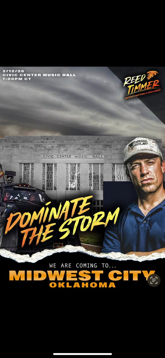 ReedTimmerUSA's tweet photo. OKLAHOMA CITY! The Team Dominator Show is coming to Rose State theater in Midwest City on February 12! We will be bringing the newly rebuilt Dominator 3 for a heart-pounding evening that starts at 7:00 pm!

There are still tickets available for this show at https://t.co/z46JeEqBdu