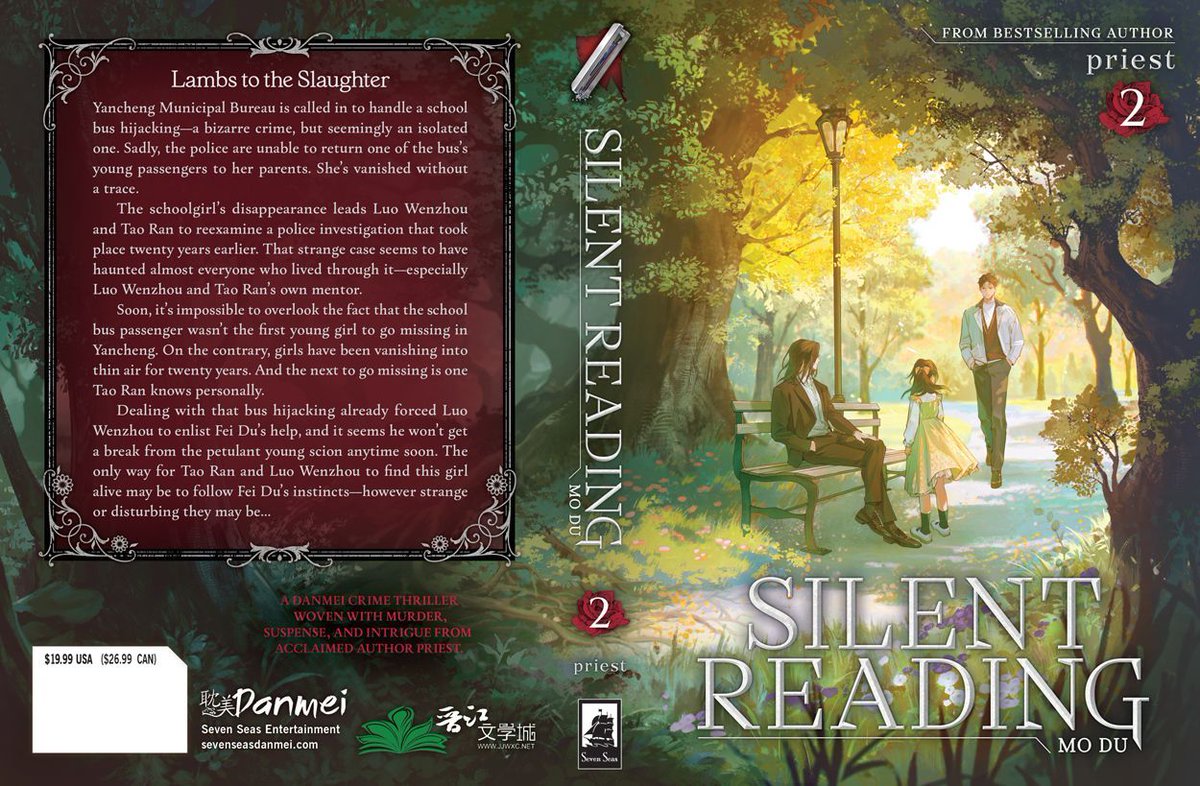 SILENT READING: MO DU (NOVEL) Vol. 2

The hit #danmei thriller from the author behind GUARDIAN: ZHEN HUN and STARS OF CHAOS: SHA PO LANG–both also available from Seven Seas! #SevenSeasDanmei

Out today in print/digital! See RETAILERS section: sevenseasentertainment.com/books/silent-r…