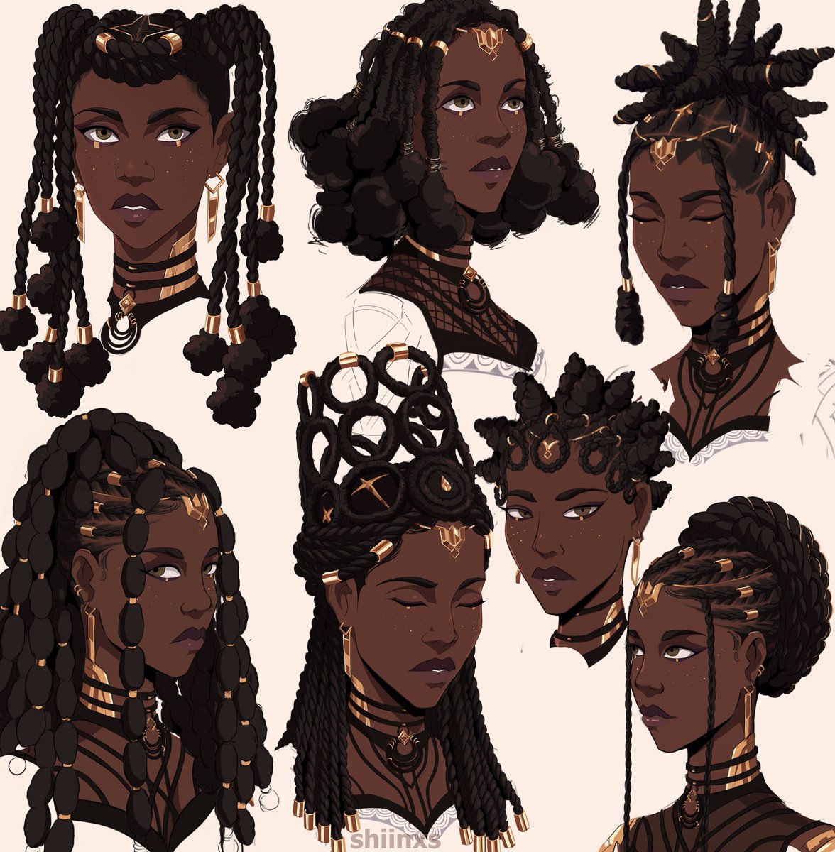 shiinxs's tweet photo. Artists, show us how you draw Black Women 🫶🏿 https://t.co/69SGI1gNzQ