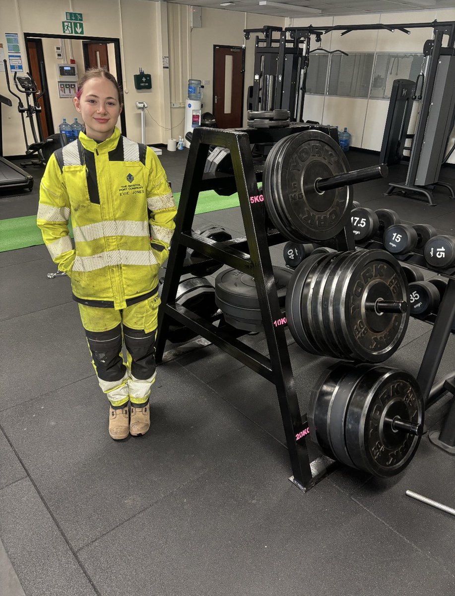 bristolport's tweet photo. Proud to celebrate #NationalApprenticeshipWeek 
Evie is making history as Bristol Port’s first female Apprentice Fabricator/Welder and is already making a big impact. We’re proud to support her journey and the future of skilled trades.

#NAW2026 #Apprenticeships https://t.co/8B92F6uXVh