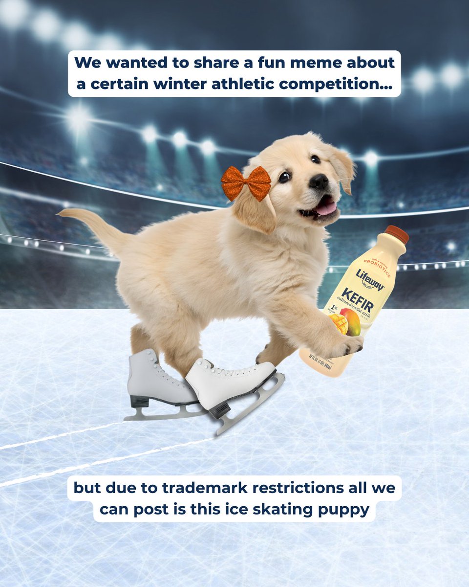 Not the event you were expecting, but still a 10/10 performance 🐶⛸️