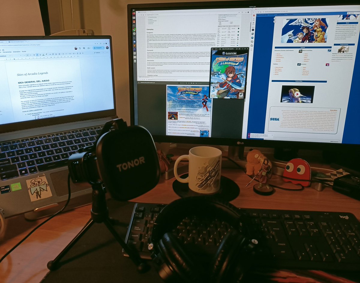 Noche de turra nocturna... Esta vez nos toca surcar los cielos... #SkiesOfArcadiaLegends #podcasting #RPG