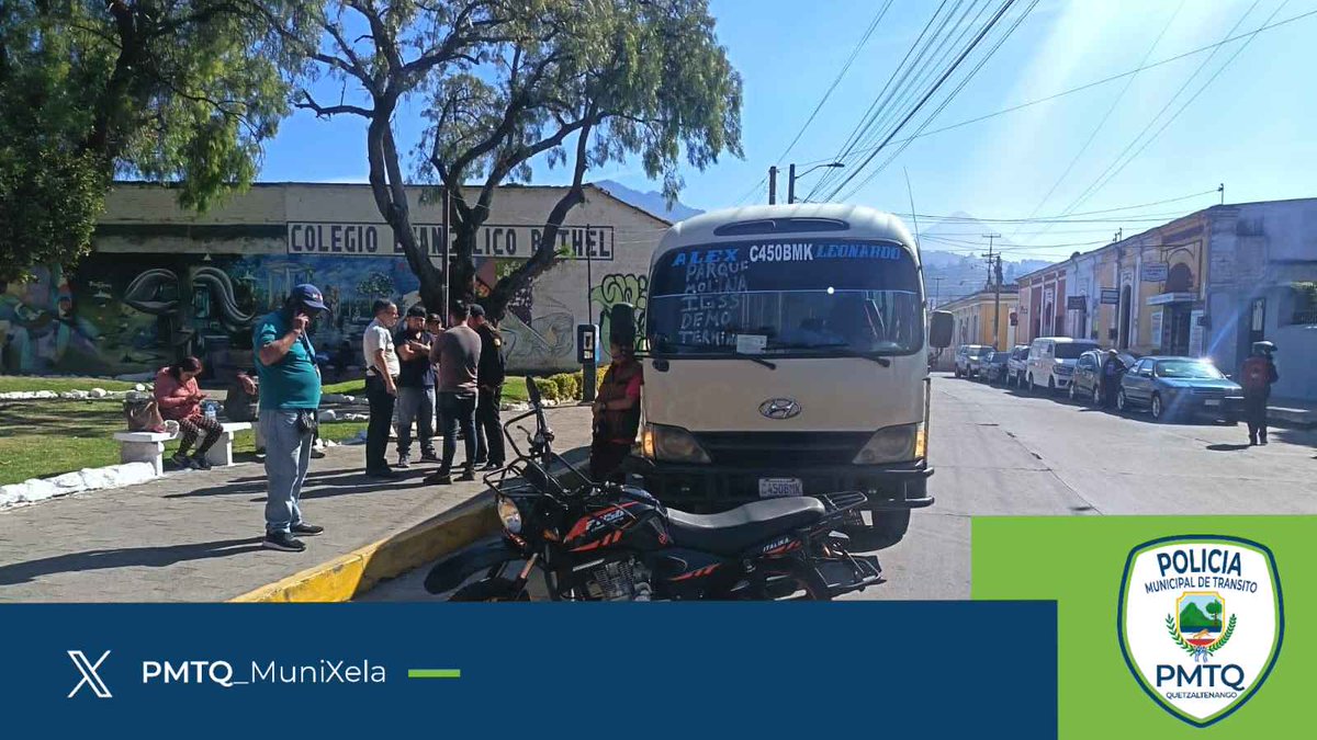 🚨 Colisión vehicular reportada!

Se registra un accidente de tránsito sobre 14 Avenida y calle A, zona 1, #Quetzaltenango. 

✅Se reporta únicamente  daños materiales 

👷‍♂️ agentea de la Pmt  realizando las gestiones necesarias para restablecer la circulación.