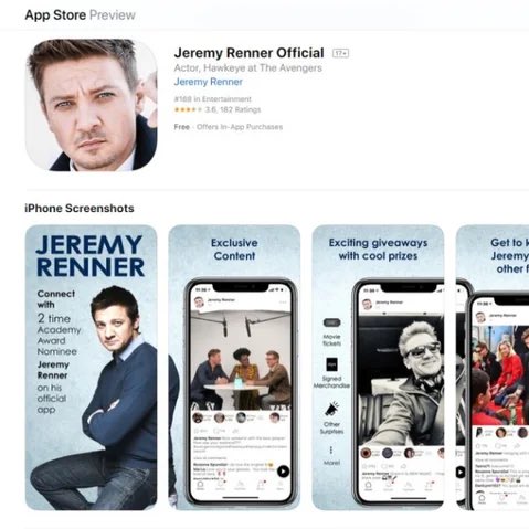 WongUpdates's tweet image. Jeremy Renner has announced ‘JEREMY RENNER APP 2’

“No ID scanning. No blue checkmarks. No snowplows. Just me. Just pure Renner.”

(via: Deadline)
