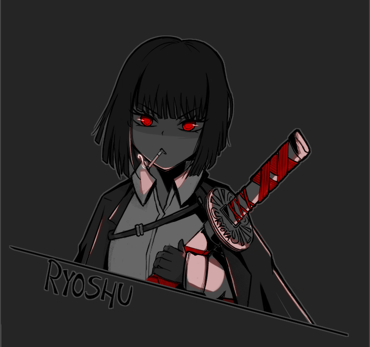 Ya me termine el Canto 9 de #LimbusCompany 
y tengo mas preguntas que respuestas... Terrible, a esperar 5 meses para el siguiente...
mientras tanto dibujito de Ryoshu!!