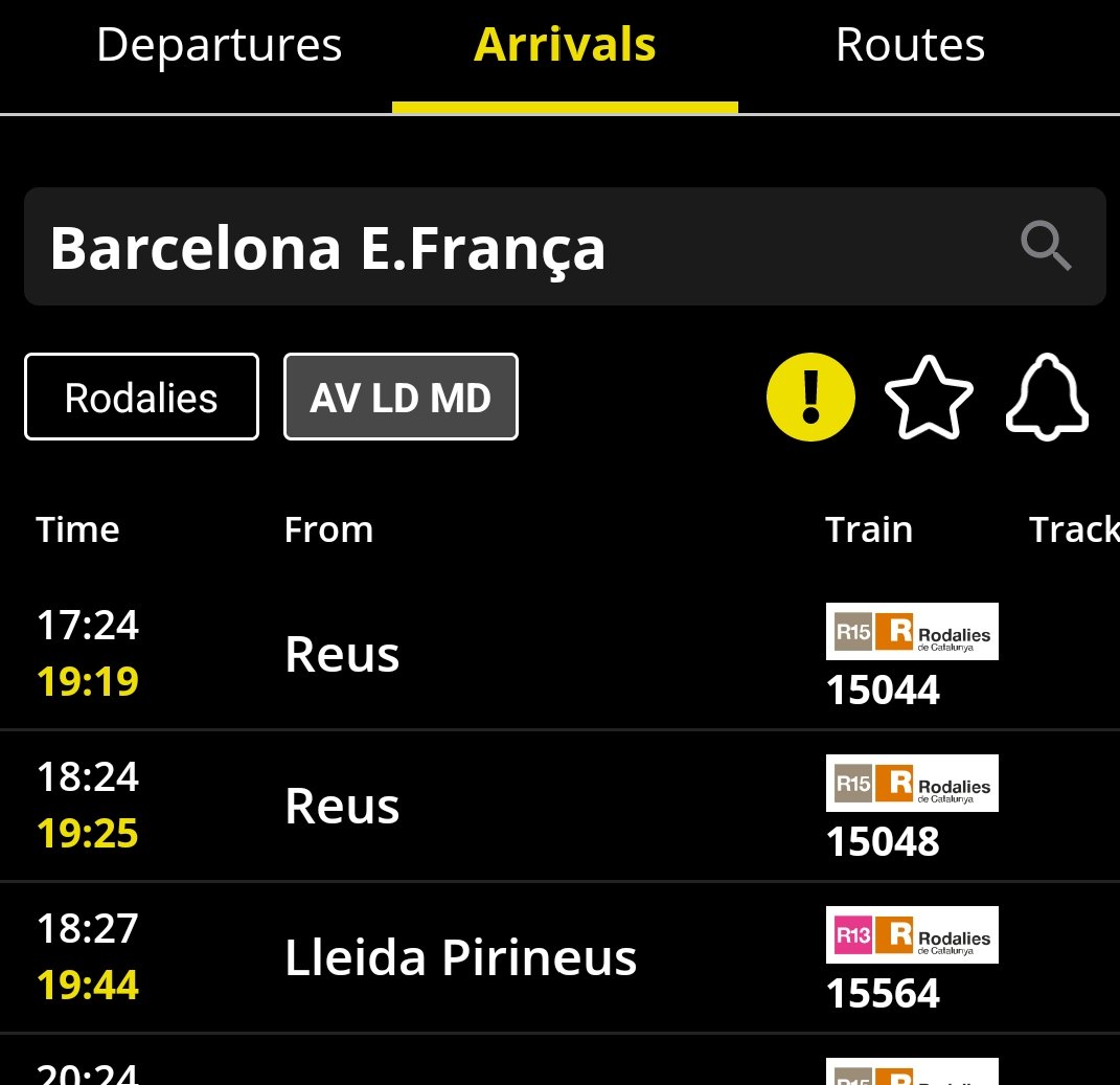 Otro día encantator como usuario de <a href="/rodalies/">Rodalies Catalunya</a> para ir de Reus a Barcelona, así da gusto con 2h de retraso 🗽

@renfe <a href="/AfectRodalies/">Afectats Rodalies</a>
