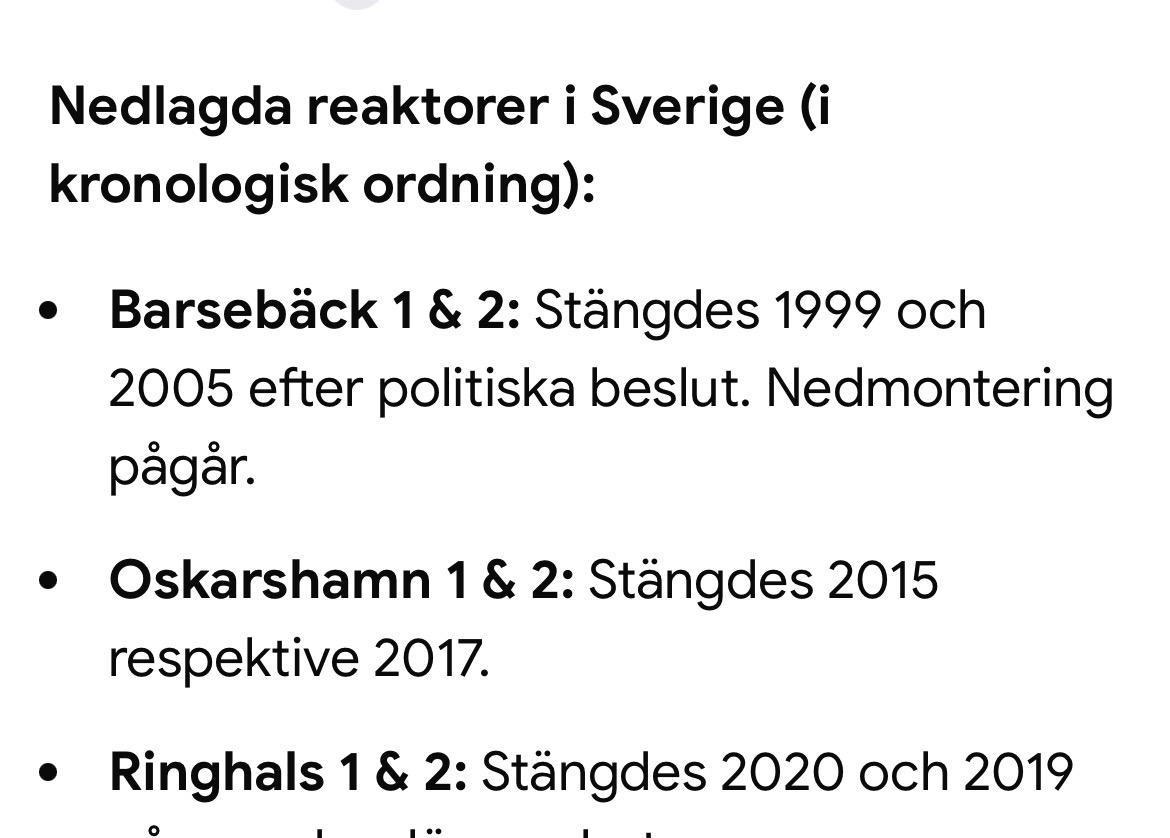 Ni kan ju själva räkna ut vilka regeringar som ligger bakom detta massiva sabotage mot Sveriges energiförsörjning 

Ja, det är samma parti som nu manusstyrt gnäller på höga elpriser
