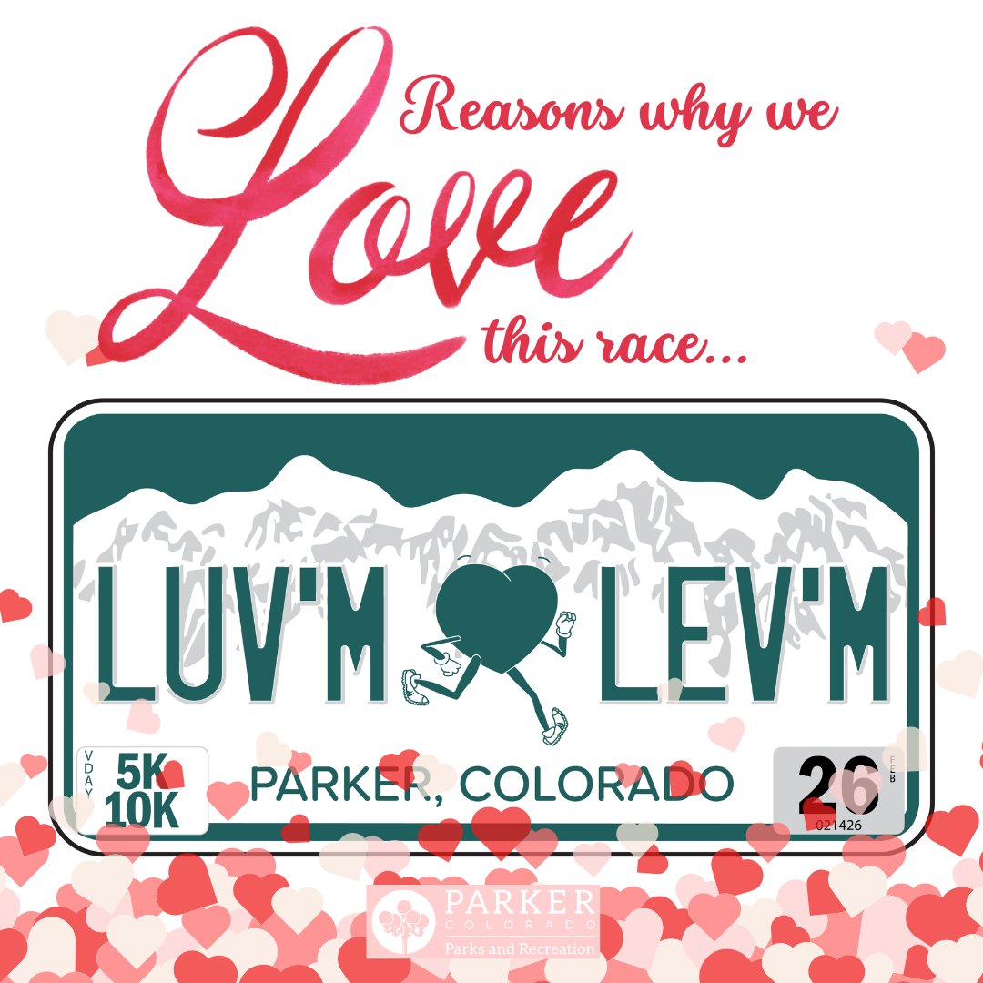ParkerRec's tweet photo. All we need is a little love. Good thing there's a lotta love found at the Love 'em or Leave 'em Valentines Day 5K/10K with @RNK Running &amp; Walking this Valentines Day!
Feb. 14, 10 a.m.
Salisbury Park
Standard 5K: $40
Standard 10K: $50
Register today at https://t.co/AdSXyggFOV. https://t.co/BqJUcPq2N8
