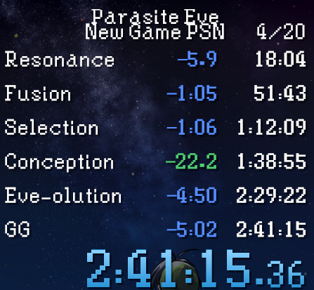 seiglance's tweet photo. Who up Parasiting their Eve? New pb! Gonna shoot for the sub 2:40 as my big final goal for this. https://t.co/kSDNBjTbya