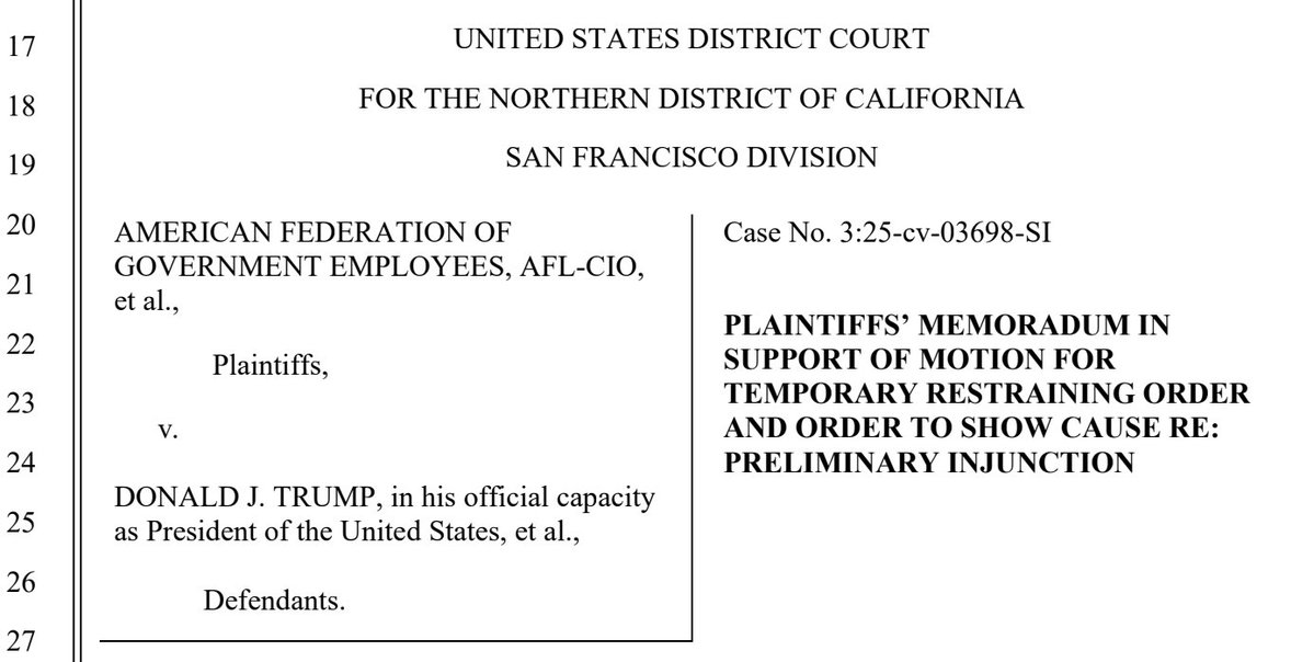 NormEisen's tweet image. BREAKING: @DDFund_ &amp;amp; our partners just filed a restraining order on behalf of @AFGENational, @AFLCIO &amp;amp; others to block any new FEMA cuts &amp;amp; reverse unlawful workforce reductions 

Communities recovering from winter storms need FEMA strong—unlawful cuts hurt disaster response -TN