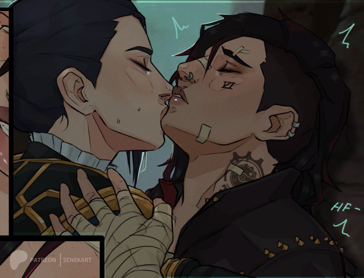 OSenekart's tweet image. Oil slug x angry mongoose 🩵🖤 She's not angry anymore #caitvi #arcane