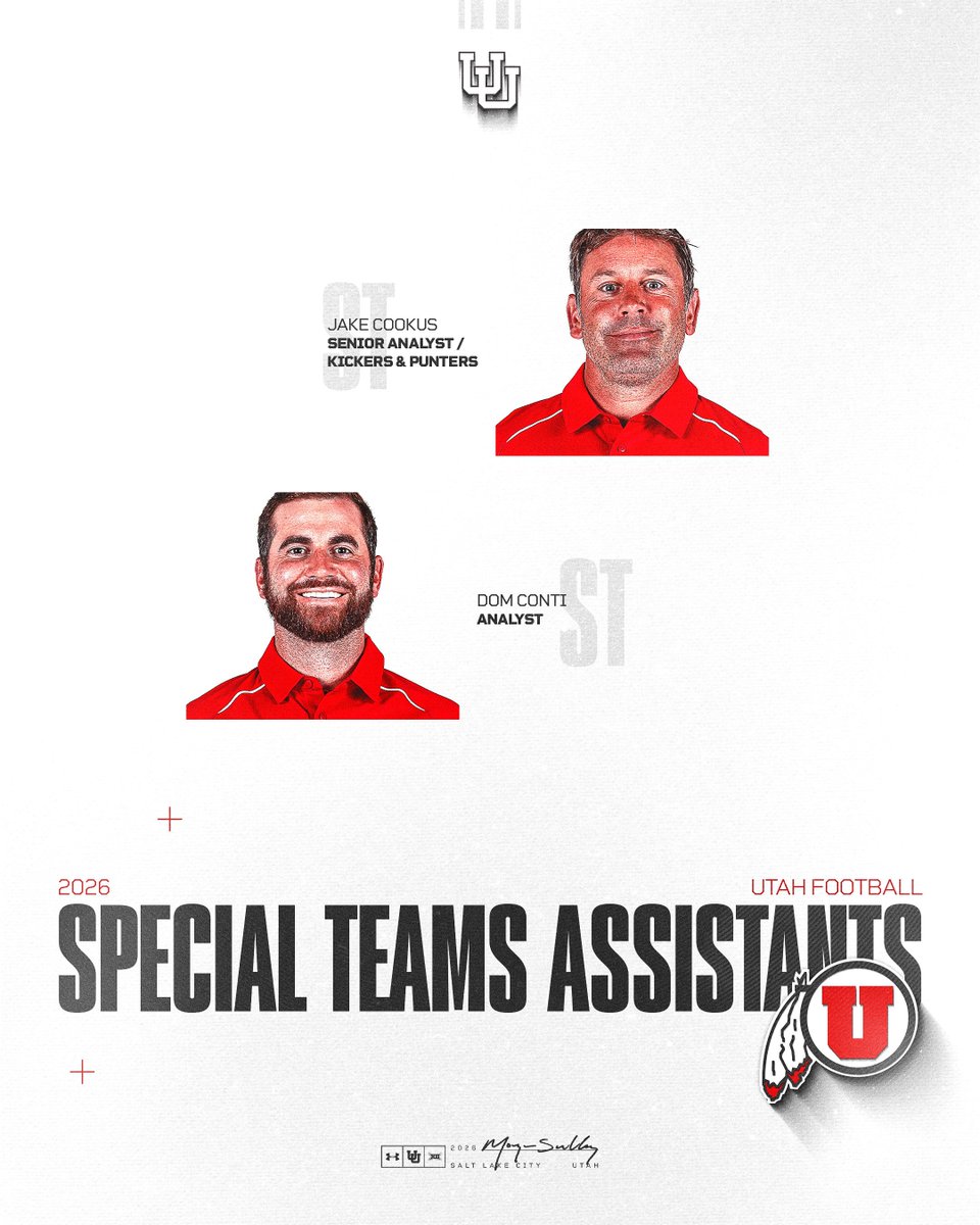 𝐒𝐩𝐞𝐜𝐢𝐚𝐥 𝐓𝐞𝐚𝐦𝐬 𝐀𝐬𝐬𝐢𝐬𝐭𝐚𝐧𝐭𝐬

🔴 <a href="/JakeCookus/">Coach Jake Cookus</a> 
🔴 <a href="/Dom_Conti19/">Dom Conti</a> 

#GoUtes