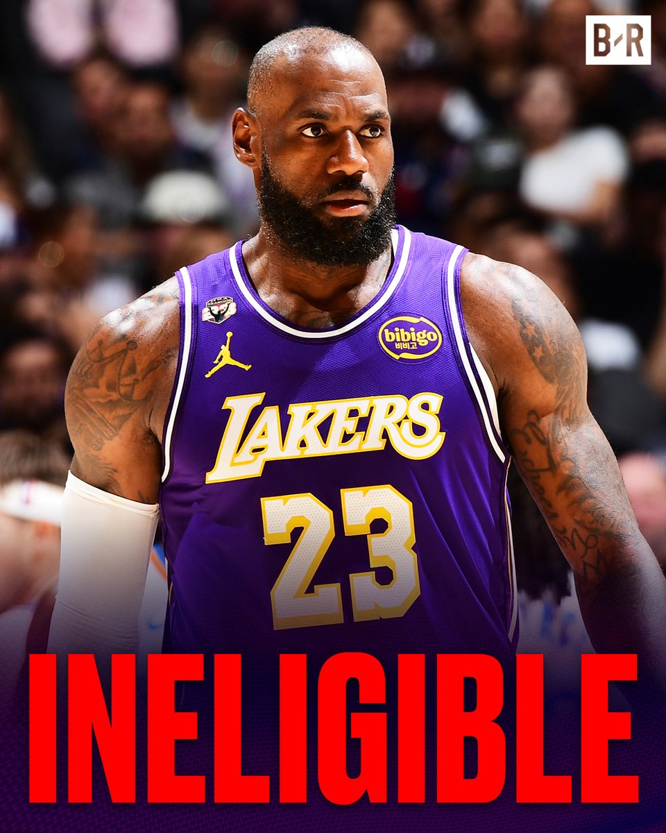 BleacherReport's tweet image. With LeBron ruled out tonight against the Spurs, he is now ineligible for any end of season awards 

His 21-season streak comes to an end. 🥀😔
