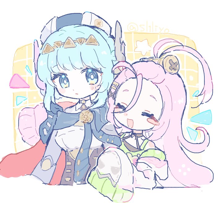 sliliyo's tweet photo. 絵チャの、イネファとアイノ https://t.co/EaNwTUgVsN