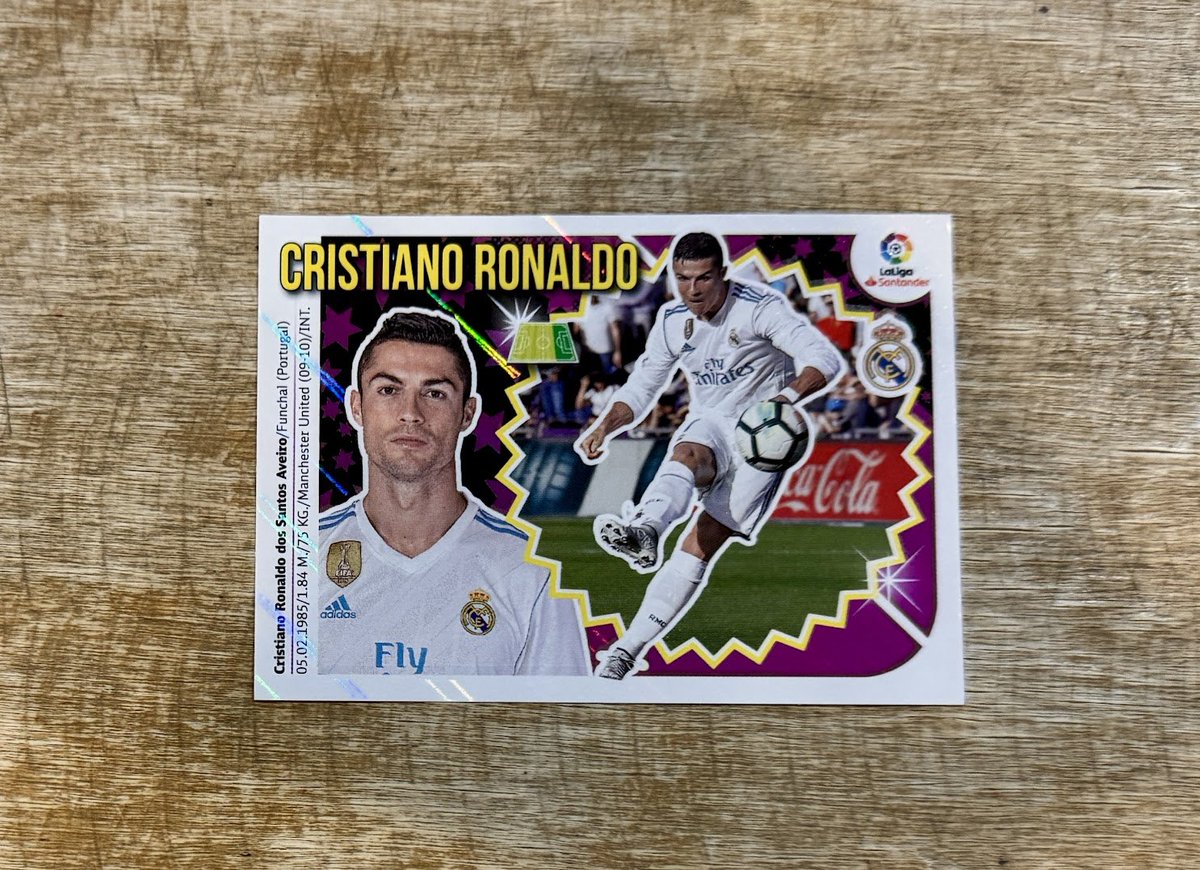 2018-19 Panini Colecciones Este Liga Stickers Real Madrid Cristiano Ronaldo 

$5

*See pinned tweet for shipping, etc
Stack min $10
#TSSS #GiuntaStack