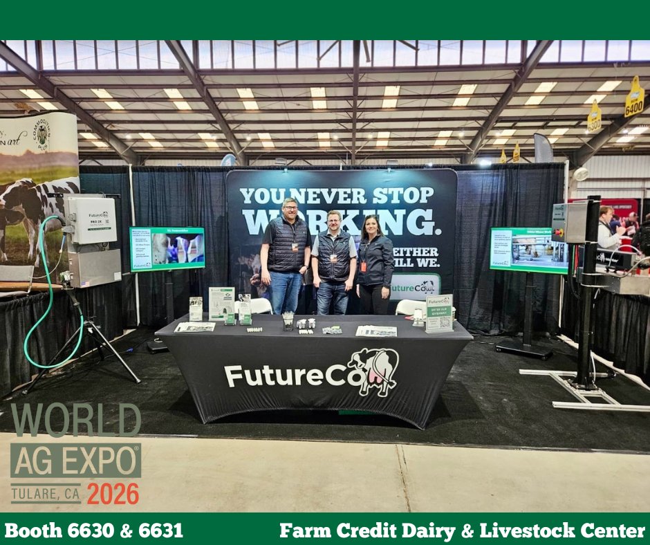 We’re live at #WorldAgExpo in Tulare, CA! 🐄
Stop by our booth through Thursday and check out what’s new in comfort + teat prep tech.
#FutureCow #AgTech #DairyFarming #TeatScrubber