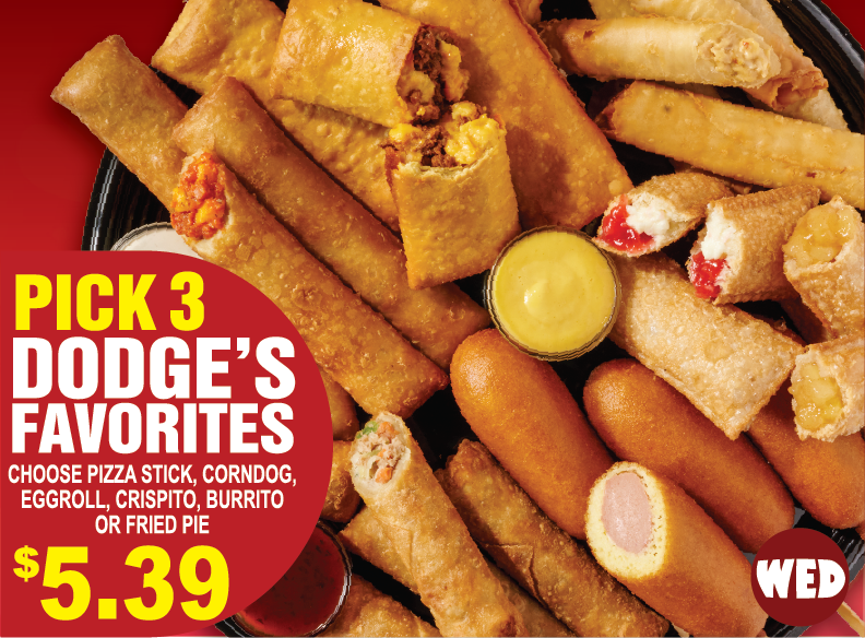 Adulting is hard.
Picking snacks shouldn’t be.
Pick 3 for $5.39

#dodges #dailyspecials #DodgesChicken #SnackAttack #humpday