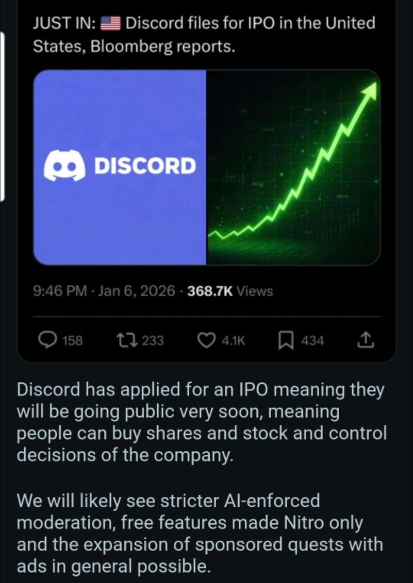 I feel this explains why <a href="/discord/">Discord</a> is making this shit decision for users. 
So even if you stay, you'll be getting more AI and ADs shoved into your face. 

Its a good time to abandon ship