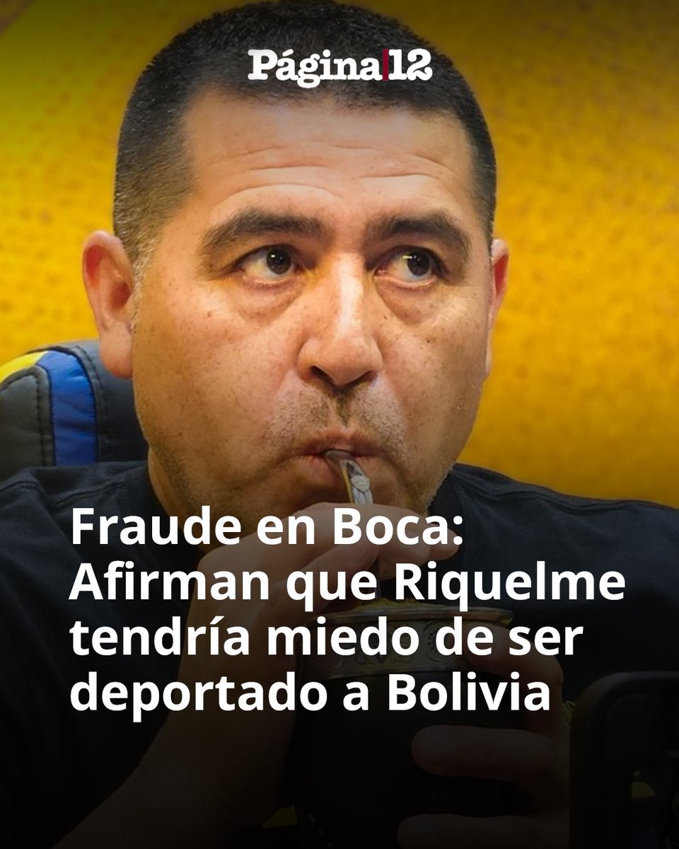 DE VUELTA A CASA

Fraude en Boca: afirman que Riquelme tendría miedo de ser deportado a Bolivia. El ídolo xeneize, según versiones que circulan, estaría temiendo un regreso forzado a sus orígenes por irregularidades en el club. ¿Realidad o nuevo capítulo de la novela bostera?