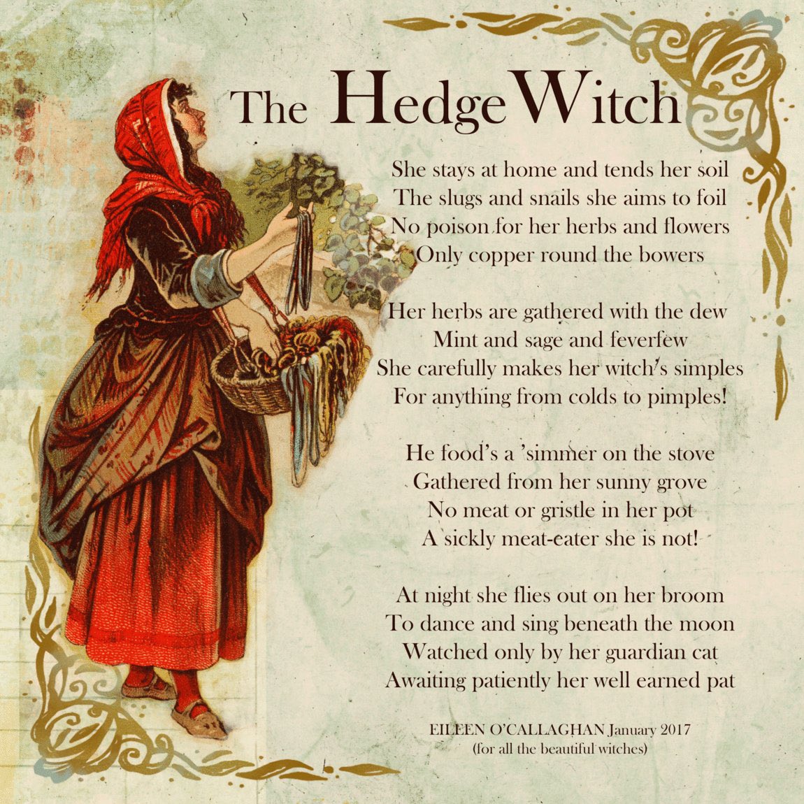 A hedge witch is a solitary practitioner of witchcraft, deeply rooted in nature, herbalism, and spiritual boundary-crossing.

The term draws from historical European folklore, evoking the “wise women” or cunning folk who lived on village outskirts, beyond the literal hedge