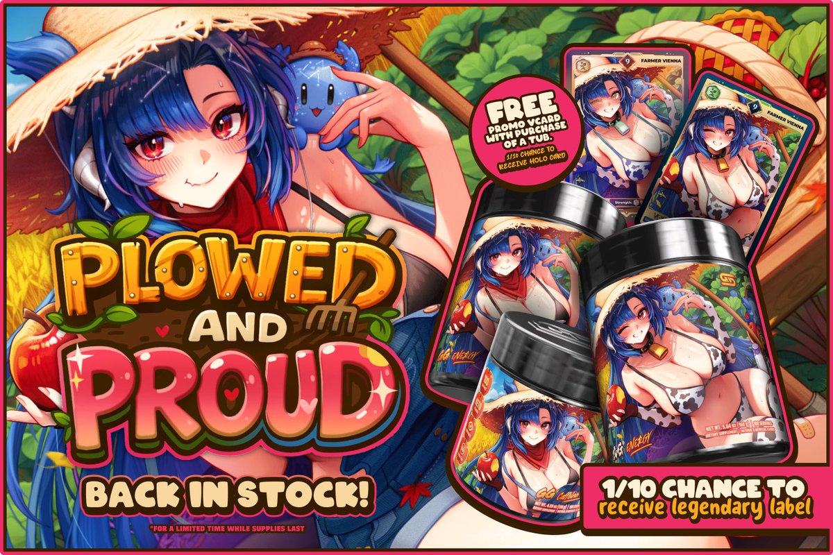viennavtuber's tweet photo. PLOWIN’ IS BACK ON THE MENU BOYS!🧑‍🌾

We’ve still got some collectible promo cards left, so grab em till they’re gone! 🥛💦

Get your juicy apple, cranberry, and rhubarb fix today with code VIENNA 😚 https://t.co/6tBAvyOTzT