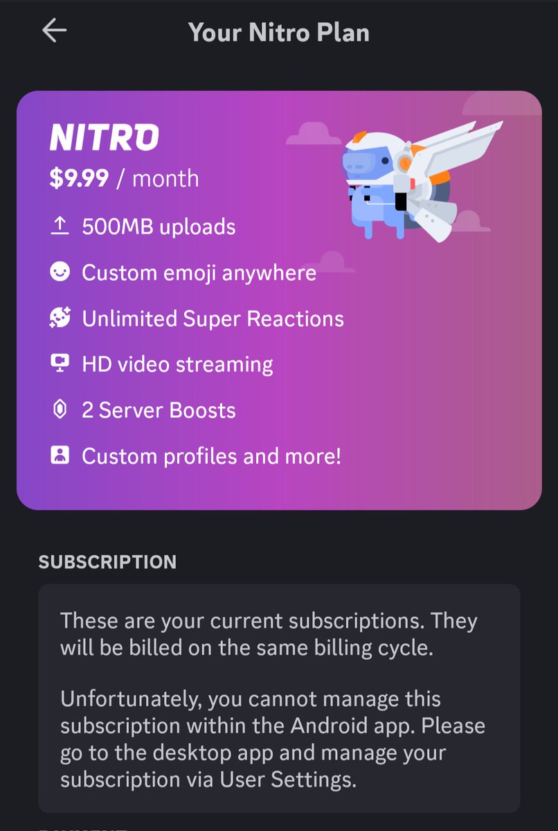 lilybwees's tweet image. now I'm not saying that Discord intentionally made it harder for you to cancel your subscription because of the backlash and hasn't bothered updating the documentation yet, but...

anyway did you know you can submit a cancellation through a support ticket 😇