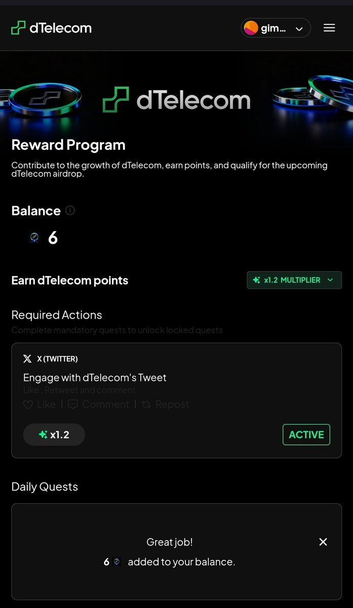 gimunure's tweet photo. Join the @dtelecom on here https://t.co/bXwoPvqya3

What's is the dTelecom ?

dTelecom is a DePIN-powered decentralized real-time communication network (dRTC) designed for voice, video, streaming, and AI workloads. https://t.co/U88lcfo9En