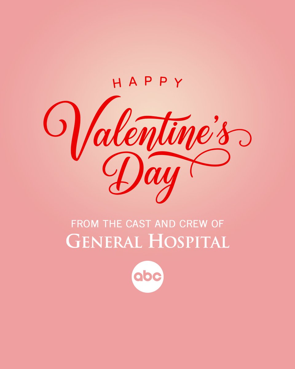 Happy Valentine's Day from all of us at #GeneralHospital! 🌹 #GH