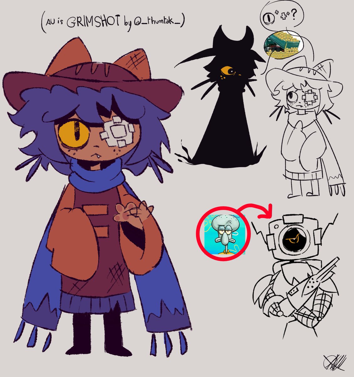 alright new drawing!! And is that GrimShot I see? Yeah! Yeah that's right imaginary audience

#OneshotGame