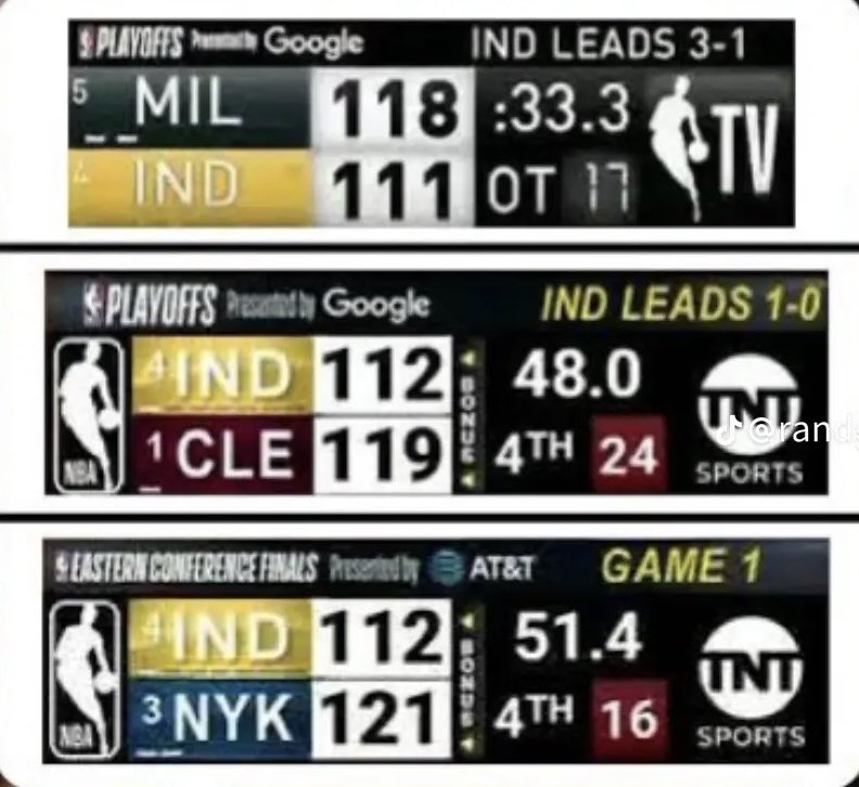 It’s still unbelievable that the Pacers came back and won each one of these games

One of the greatest runs ever